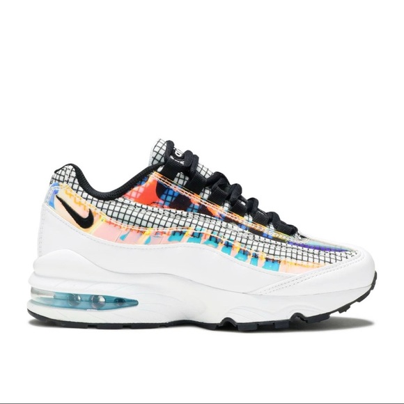 Nike Air Max 95 LV8 in White/Blue/Glaze Black - Picture 4 of 13